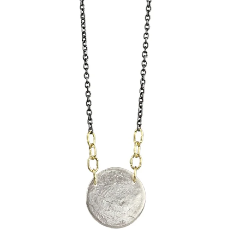 Sterling Silver Small Paper Moon Necklace