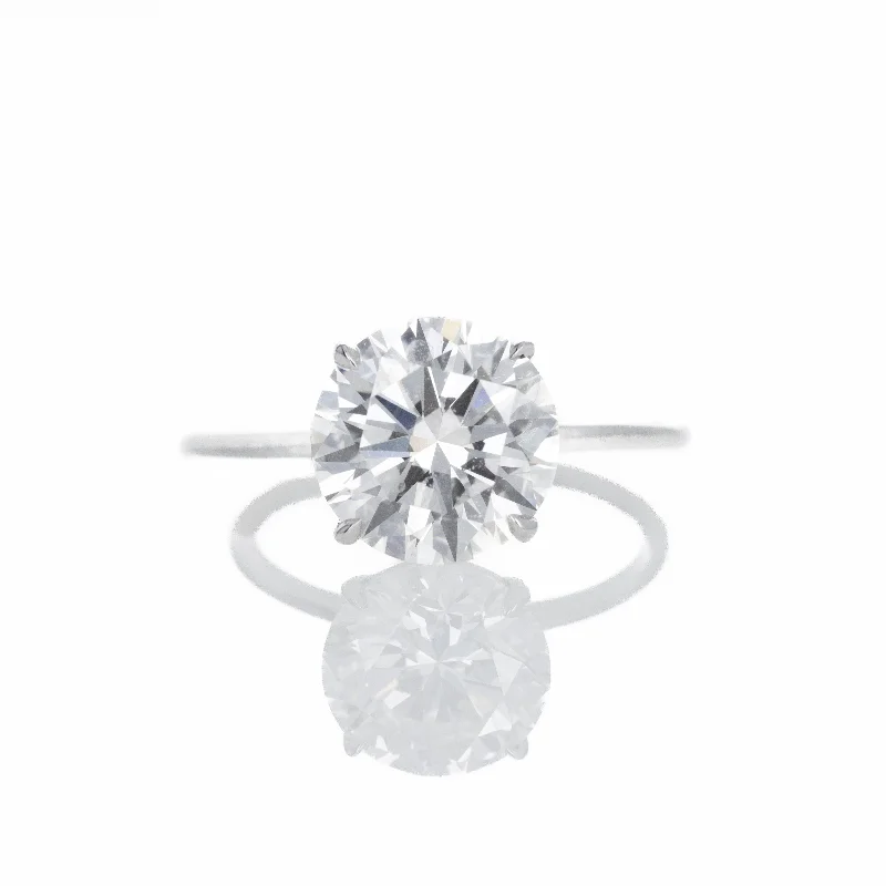 Lab Grown 2.04 Carat Round Diamond Engagement Ring