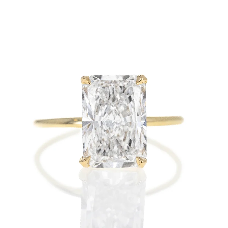 Lab Grown 4.41 Carat Radiant Diamond Engagement Ring