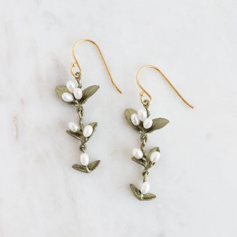 Spring Vine Wire Drop Earrings