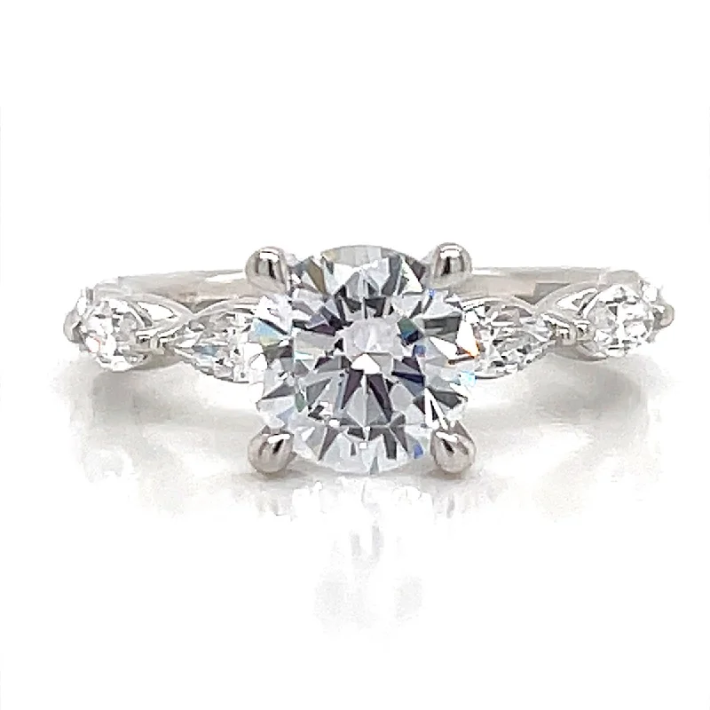 A. Jaffe Marquise Engagement Ring Setting in White Gold