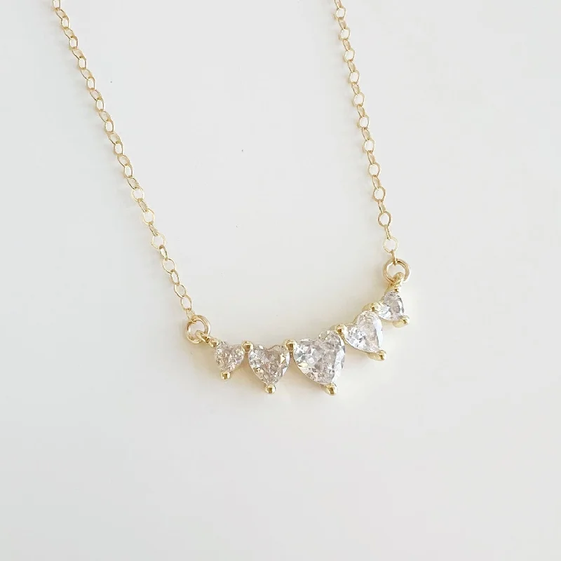 Ariana Cz Heart Gold Filled Necklace