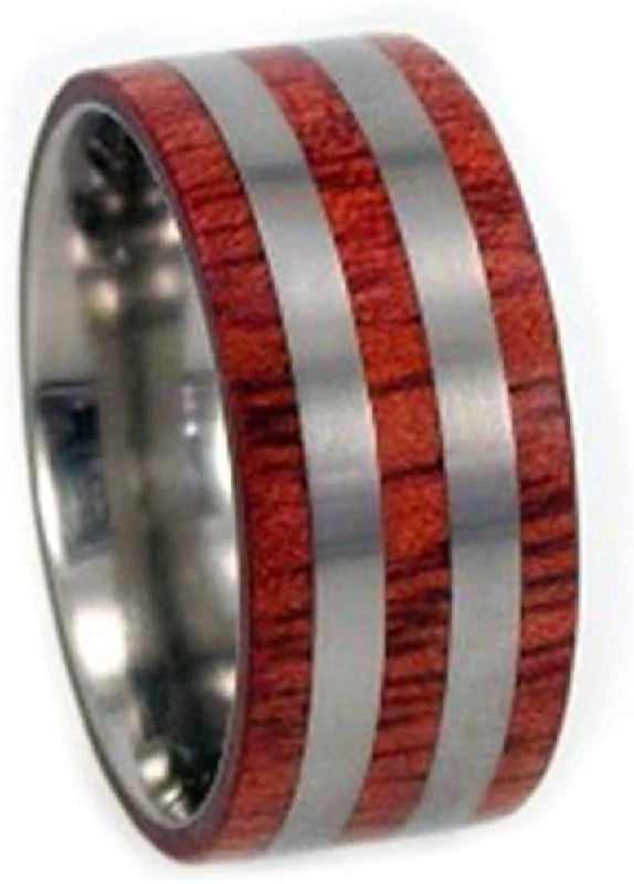 Bloodwood 10mm Comfort Fit Matte Titanium Wedding Band, Size 13.25