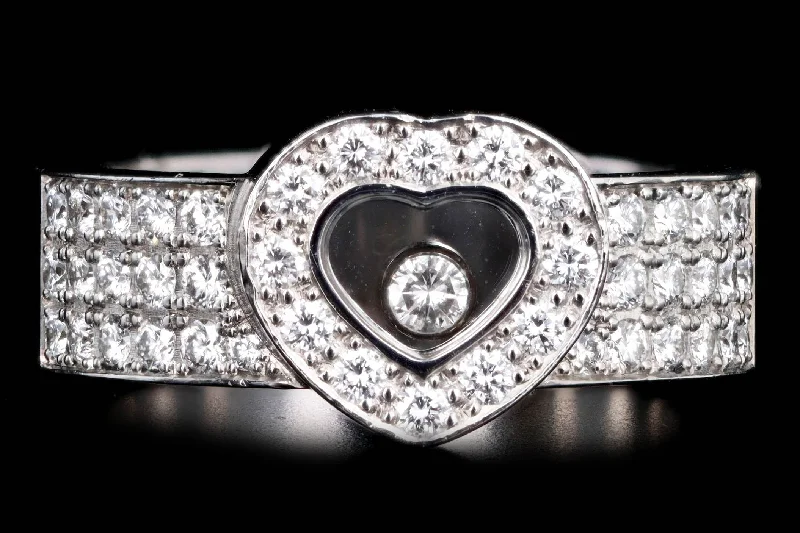 Chopard 18K White Gold Happy Diamonds Heart Ring