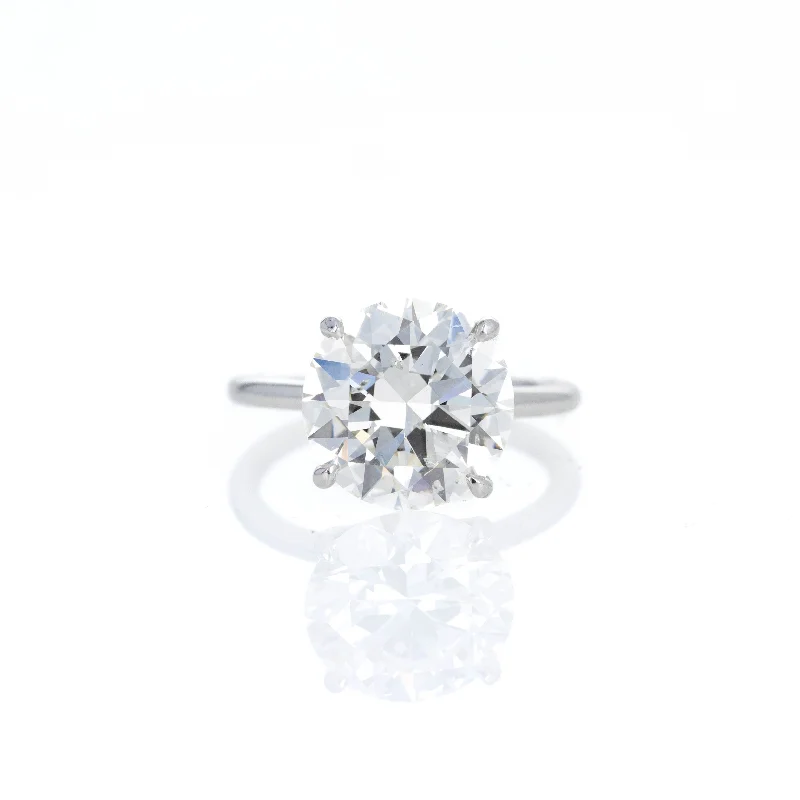 5.30 Carat Round Brilliant Diamond Solitaire Engagement Ring