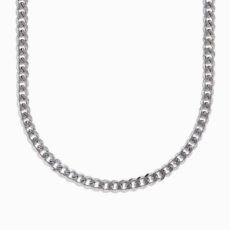 925 Sterling Silver Curb Chain Necklace