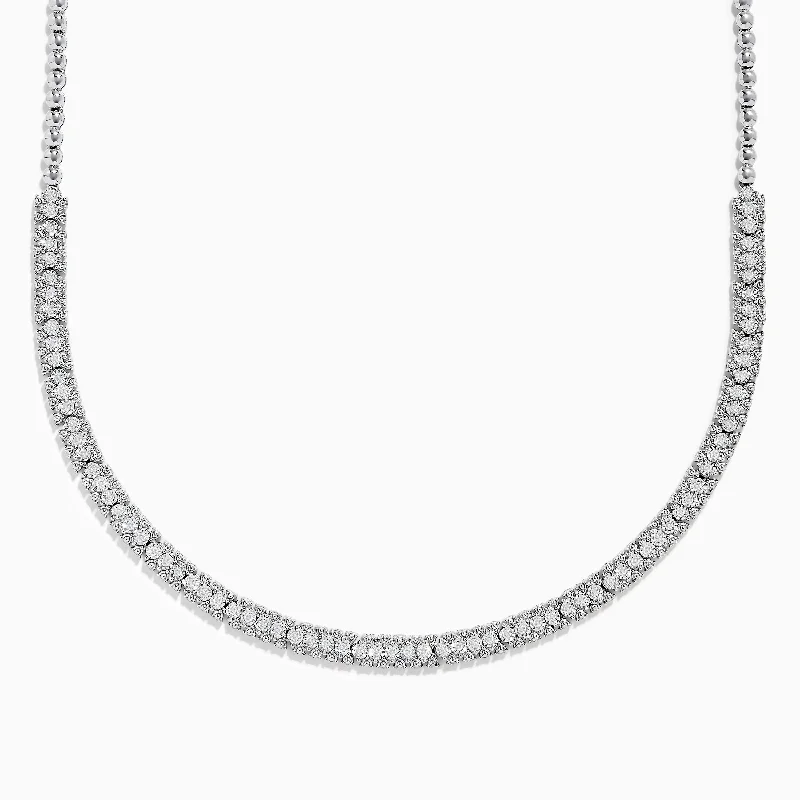 925 Sterling Silver Diamond Necklace