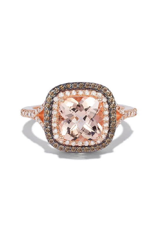 Blush 14K Rose Gold Morganite and Diamond Ring, 2.05 TCW