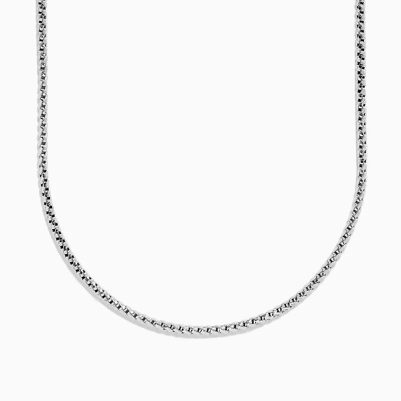 Men's Sterling Silver 21" Box Link Chain