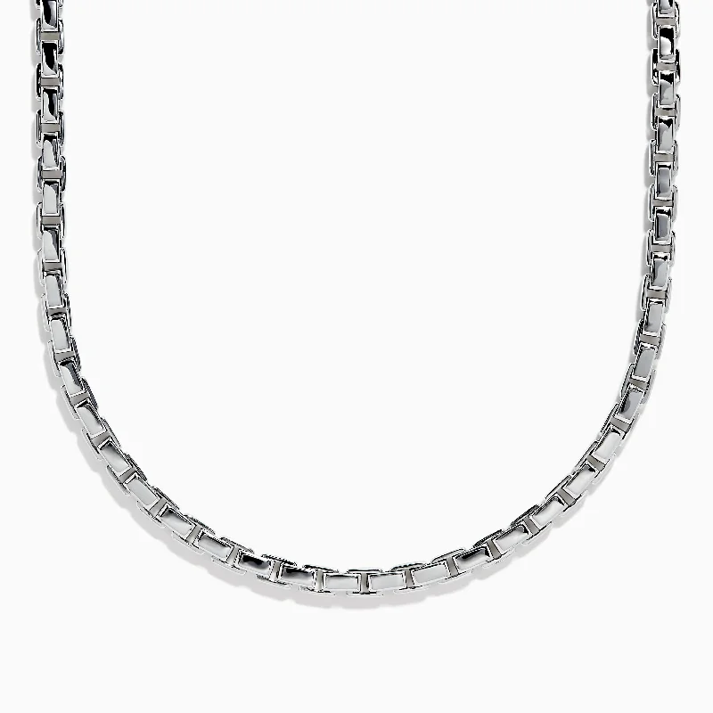 Men's Sterling Silver 22" Box Link Chain