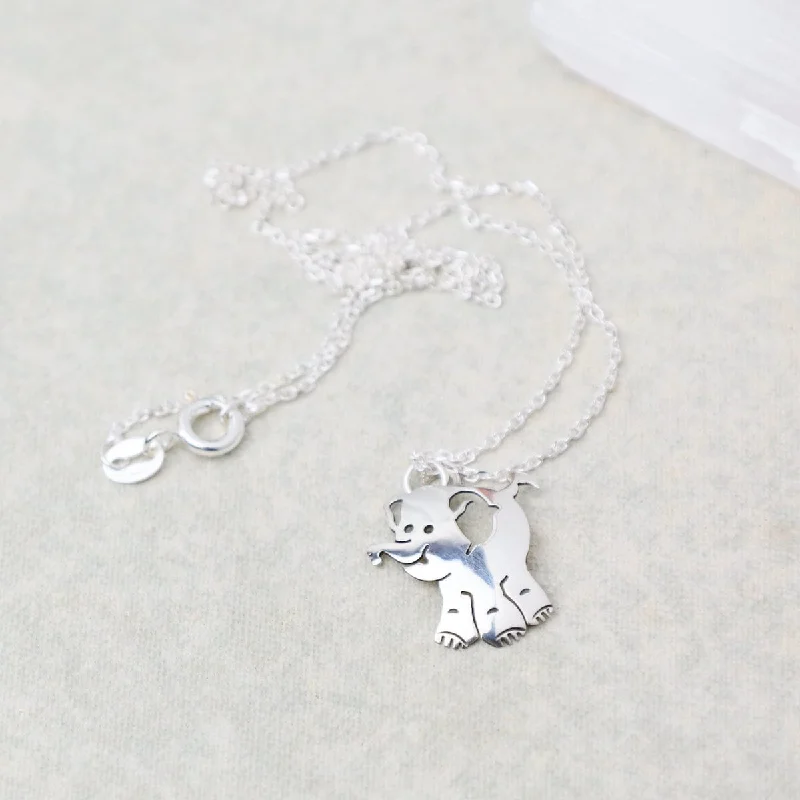 Sterling Silver Elephant Necklace