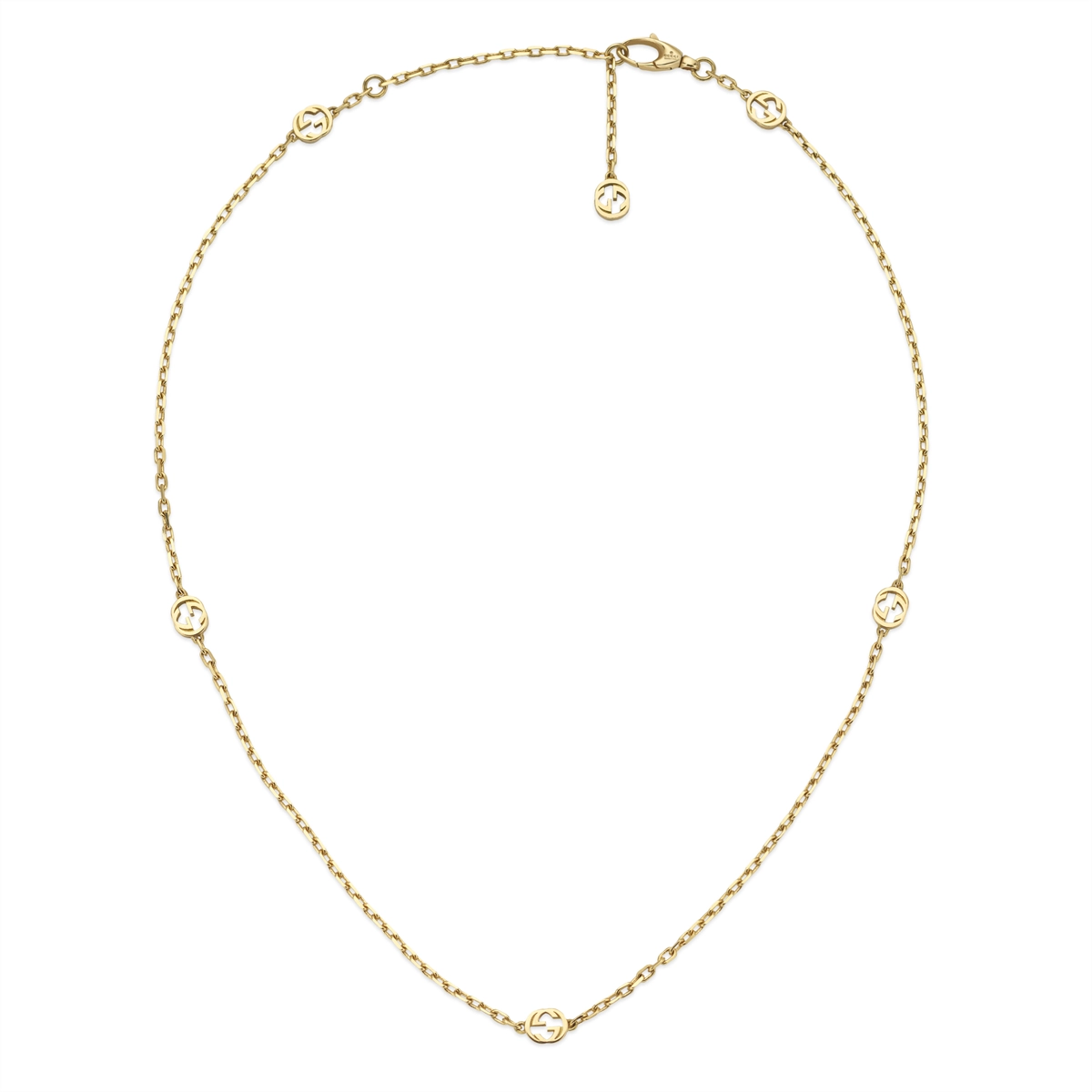 Gucci 18K Yellow Gold Interlocking G Necklace, 16.5 inch