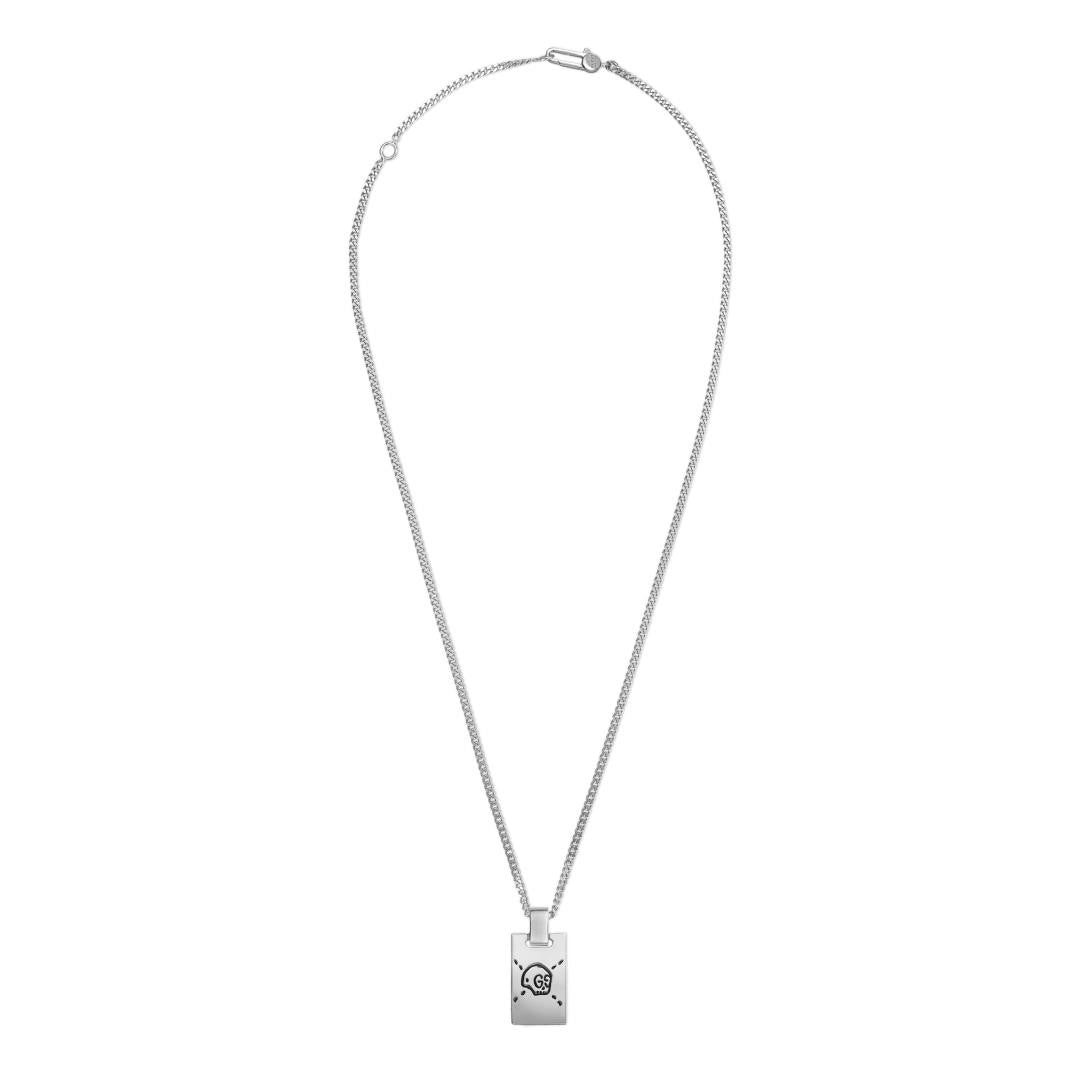 Gucci Sterling Silver Ghost Necklace, 20-22 inch