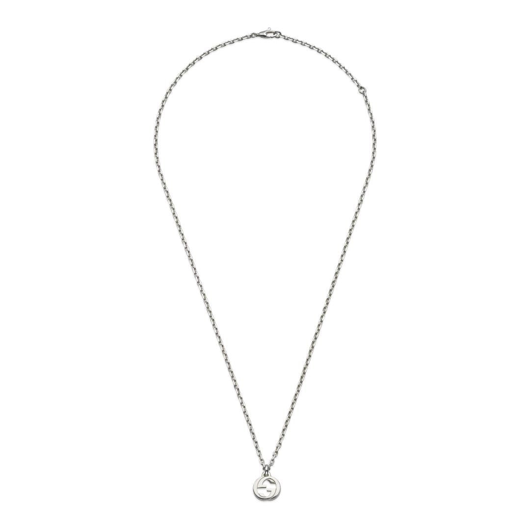 Gucci Sterling Silver Interlocking G Necklace