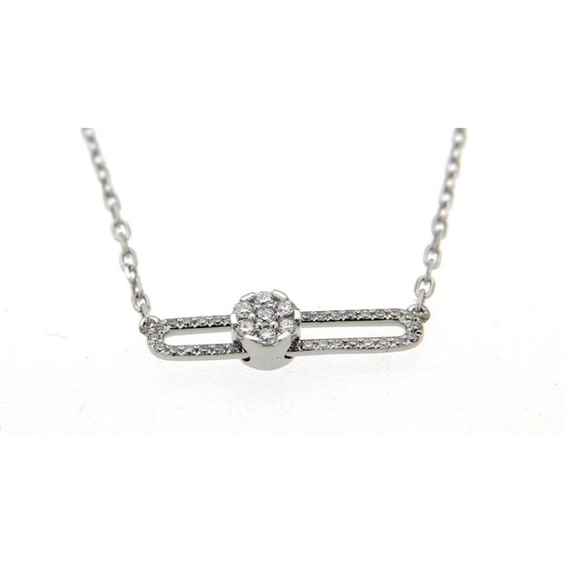 Hulchi Belluni 18K White Gold Necklace with Diamonds