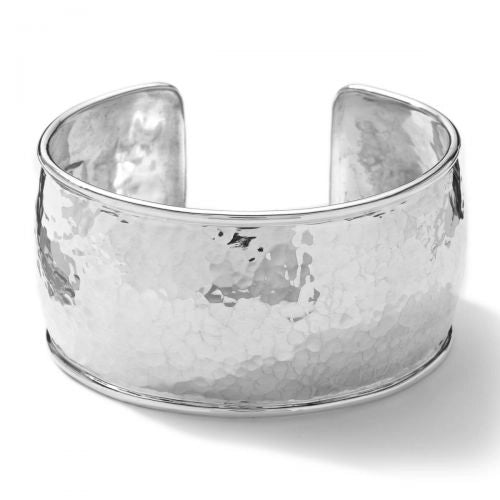 Ippolita Sterling Silver Classico Hammered Wide Flat Cuff Bracelet