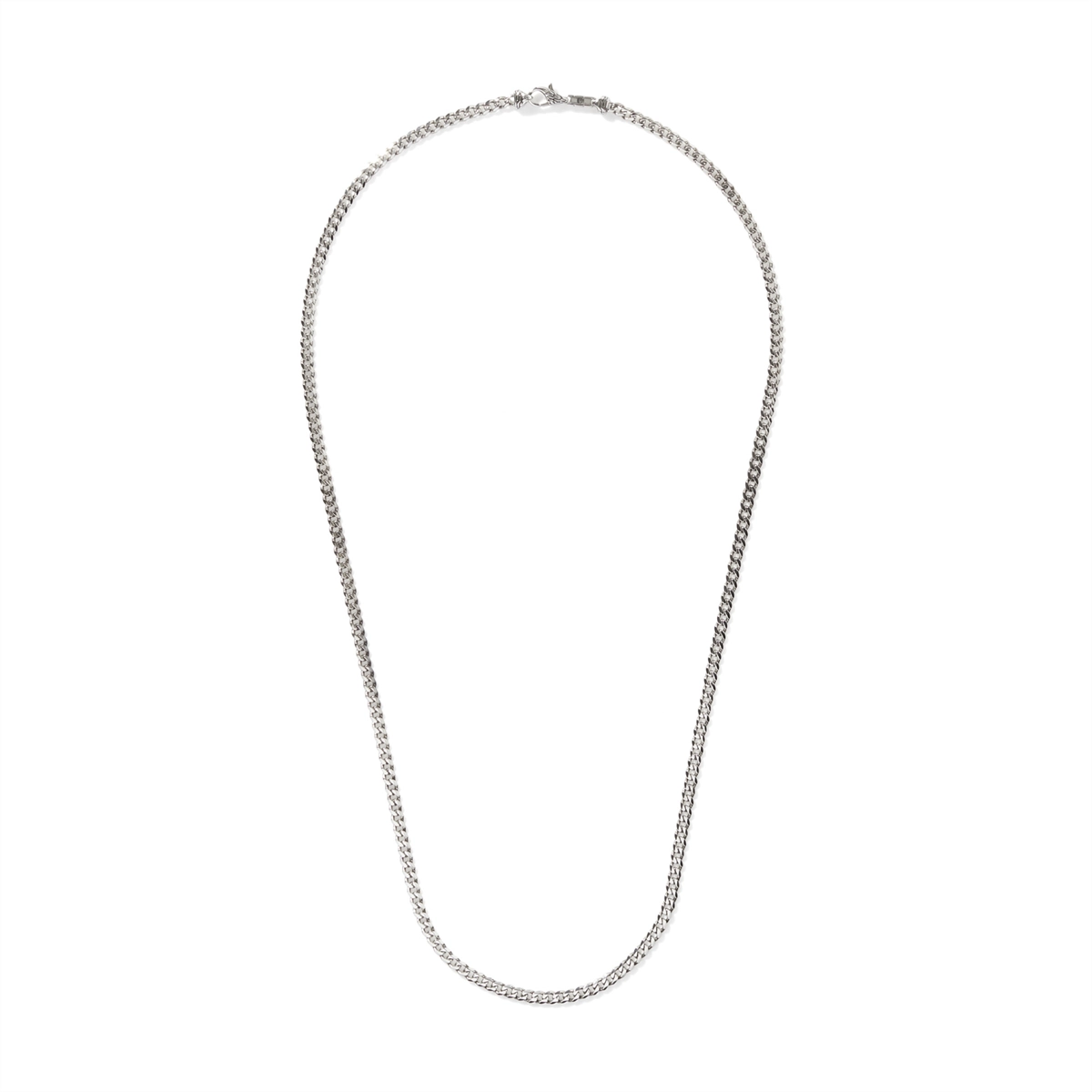 John Hardy Mens Classic Chain Silver 3.9mm Curb Chain Necklace, 24 inch