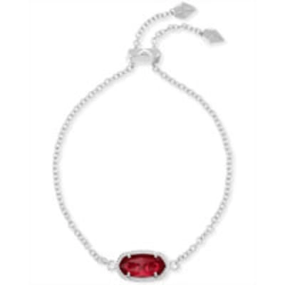 Kendra Scott Elaina Bracelet in Silver with Clear Berry