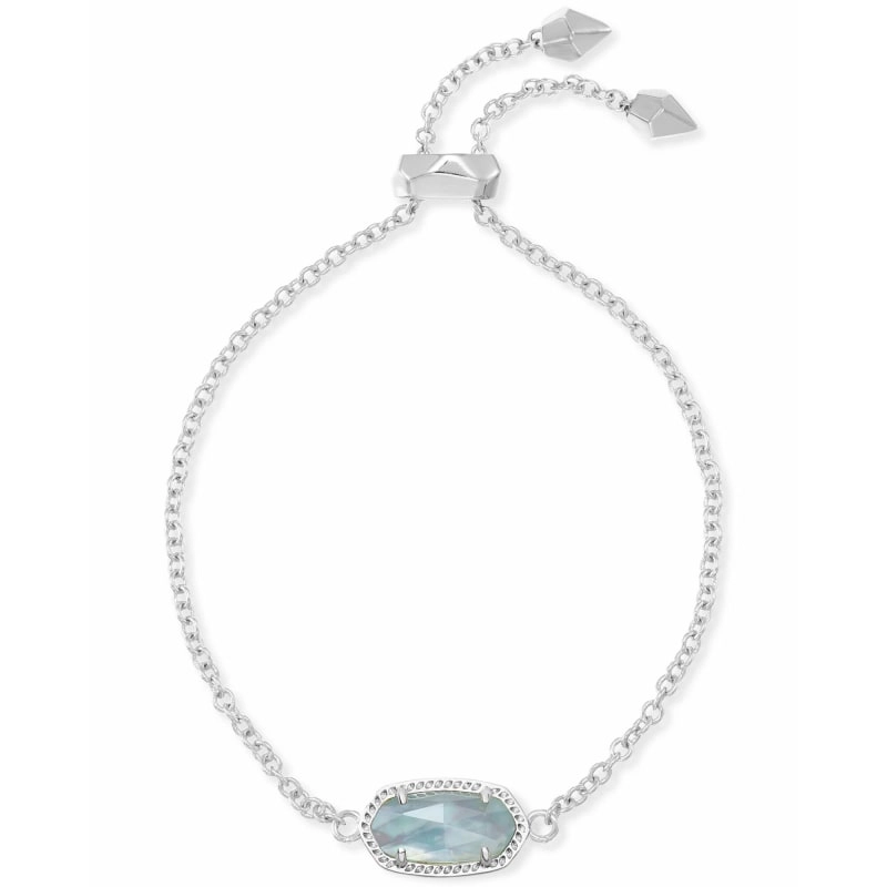 Kendra Scott Elaina Bracelet in Silver with Light Blue Illusion