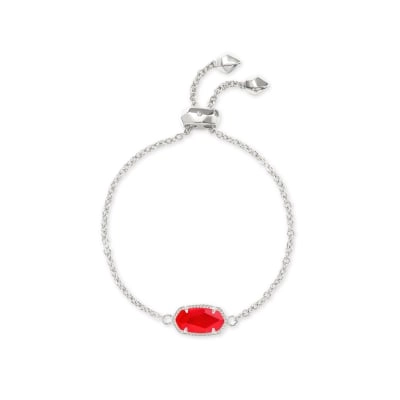 Kendra Scott Elaina Bracelet in Silver with Red Illusion