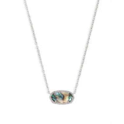 Kendra Scott Elisa Necklace in Silver with Abalone Shell