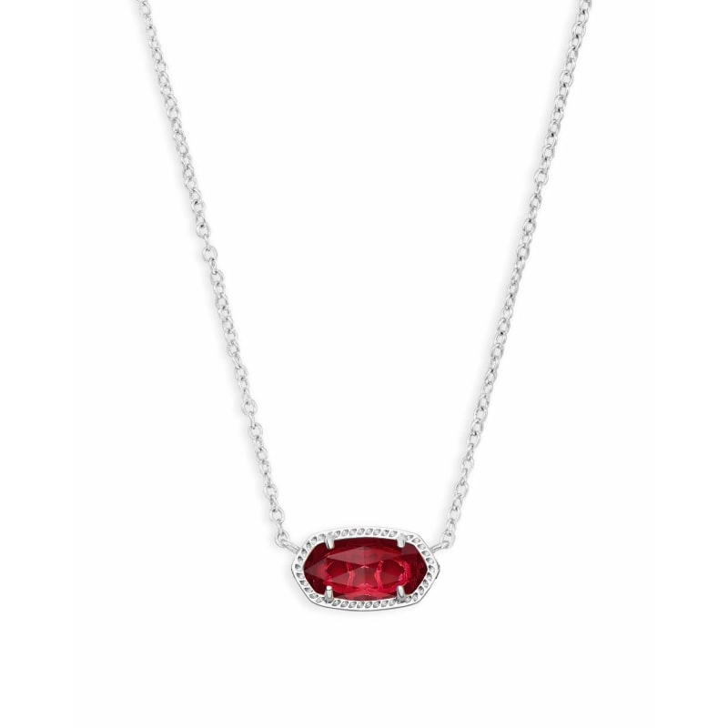 Kendra Scott Elisa Necklace in Silver with Clear Berry