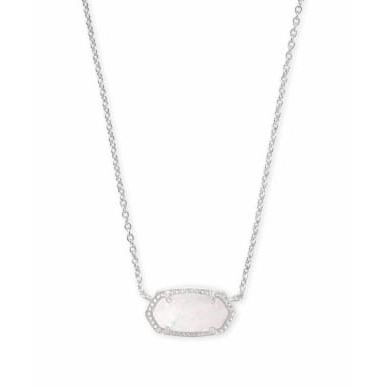 Kendra Scott Elisa Necklace in Silver with Opal