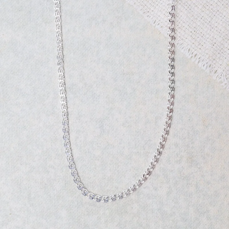 Sterling Silver Love Link Chain 18"