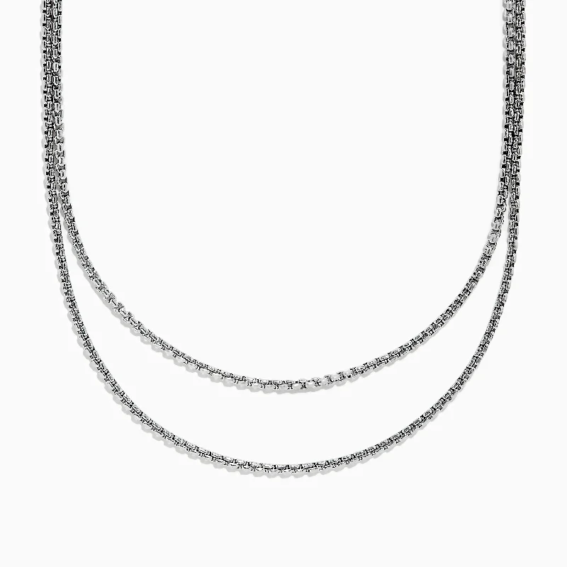 Men's 925 Sterling Silver Chain Necklace