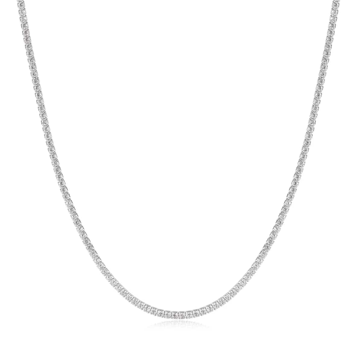 Silver Pave Necklace