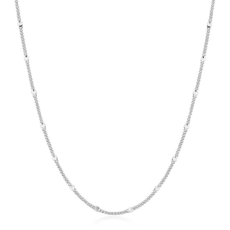 Silver Spheres Chain Necklace