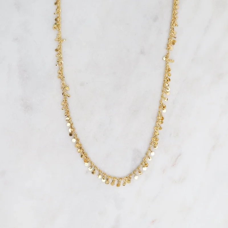 24k Gold Vermeil Mini Disk Necklace