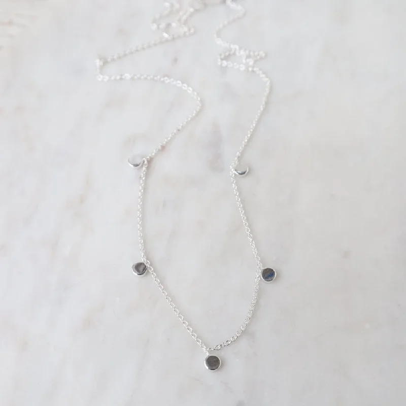 Polished Sterling Silver Confetti Necklace