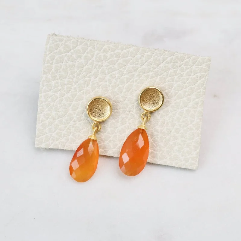 Sun Drop Carnelian Earrings