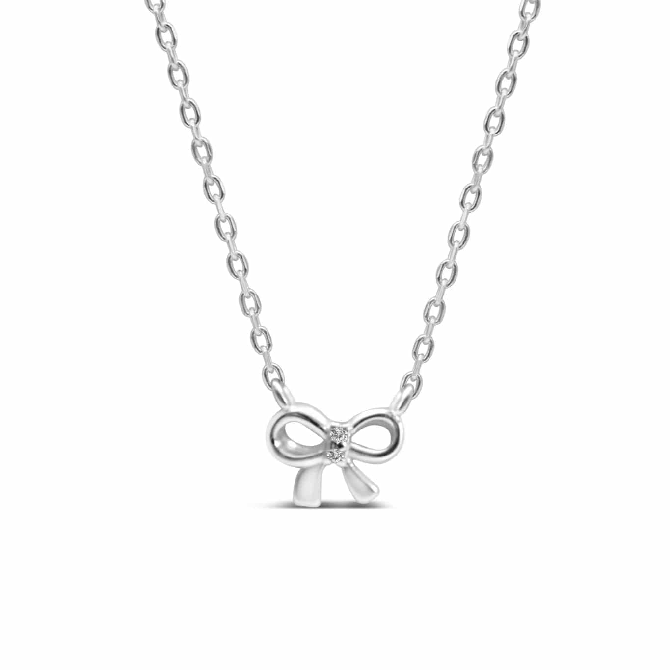 Silver Just So, Bow Necklace