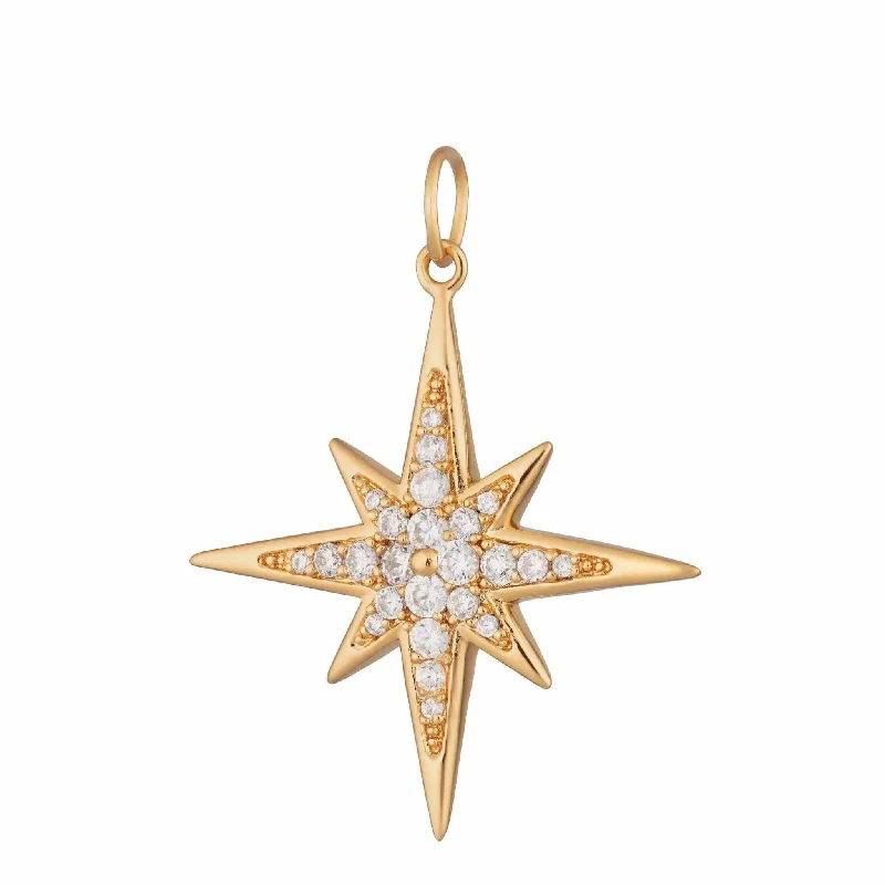 Large Sparkling Starburst Charm