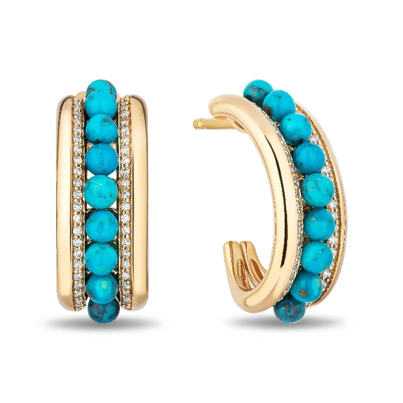 Turquoise Runway Hoops