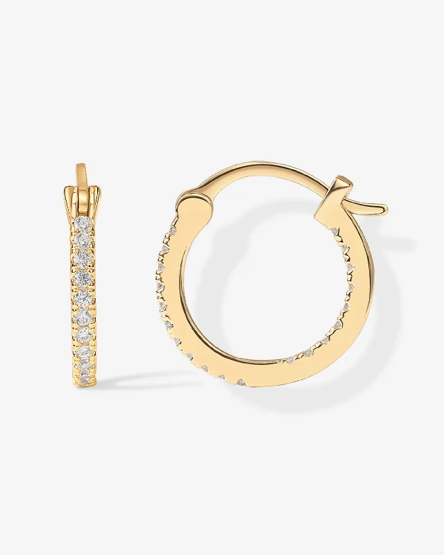 Vermeil Slim Inside-Out Hoops