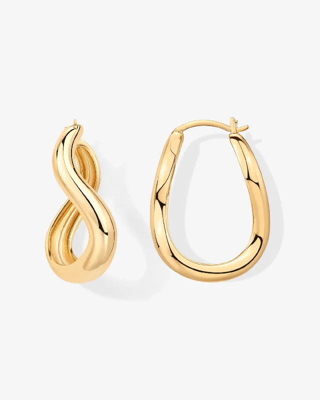 Wavy Statement Hoops