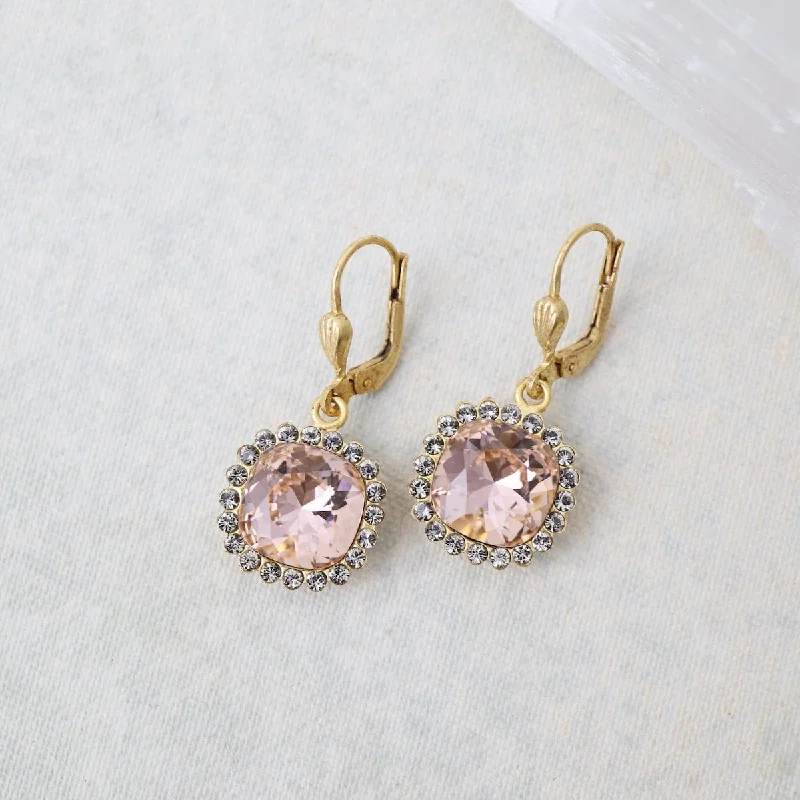 Blush Drop Border Earrings