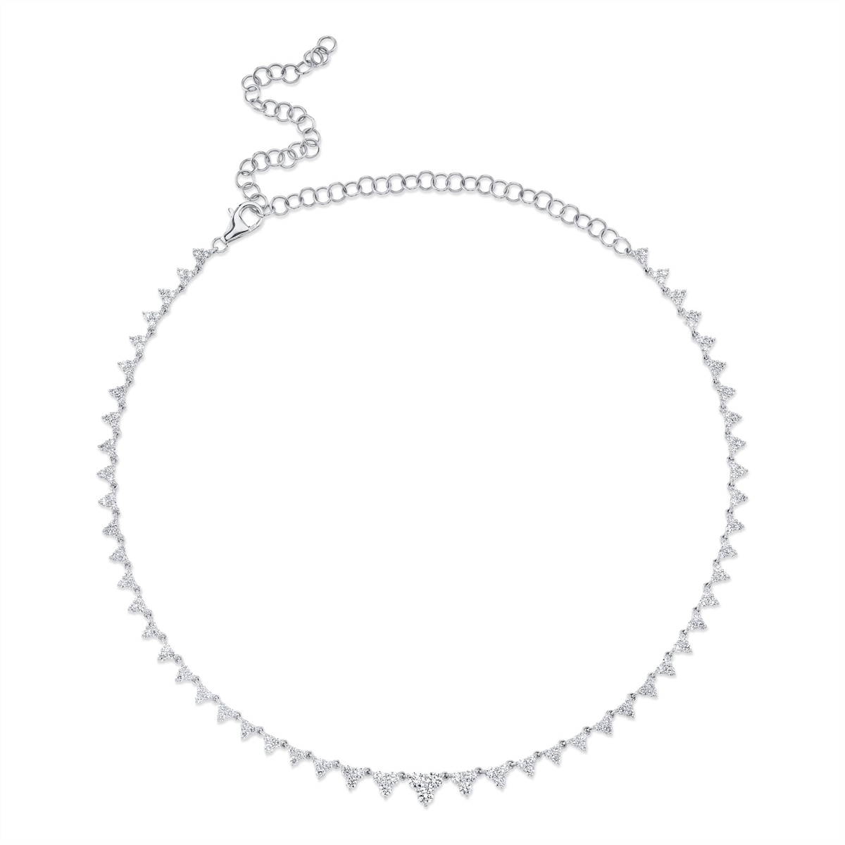 14K White Gold Diamond Necklace