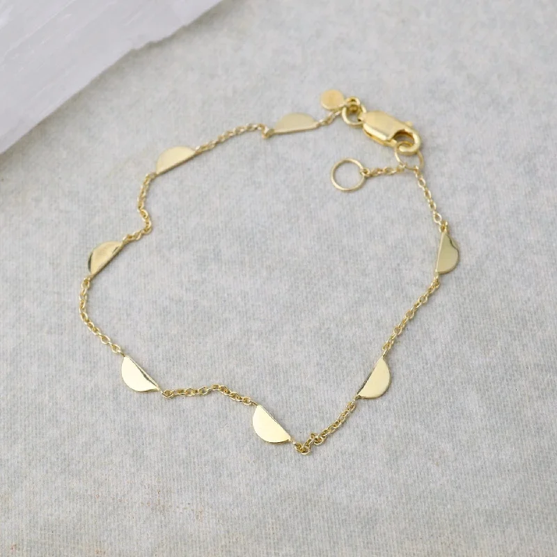 Gold Vermeil D Station Bracelet