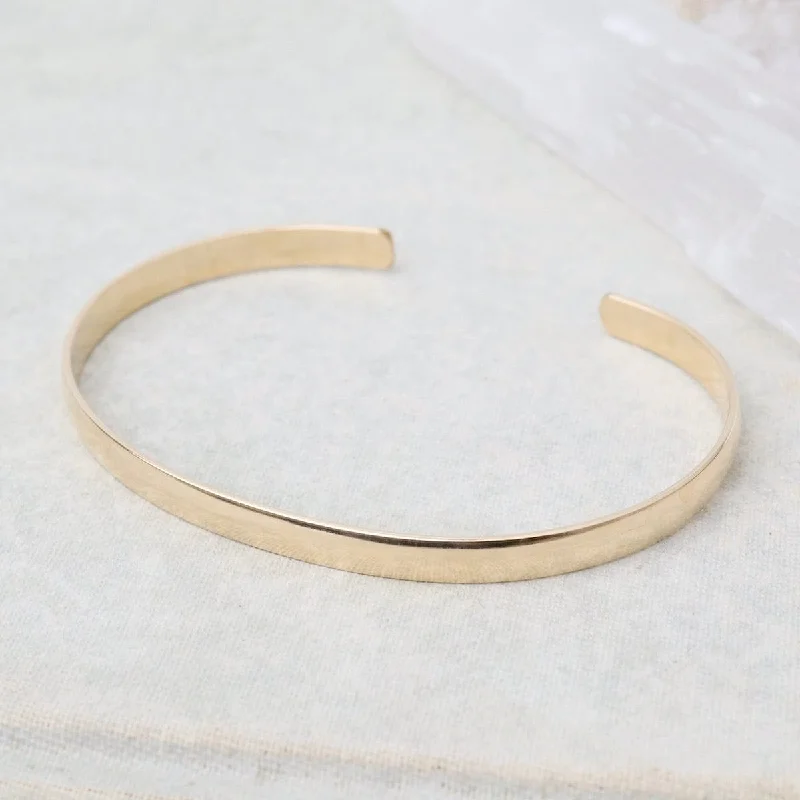 Low Dome Gold Filled Cuff Bracelet