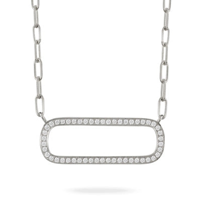 Doves 18K White Gold Diamond Necklace