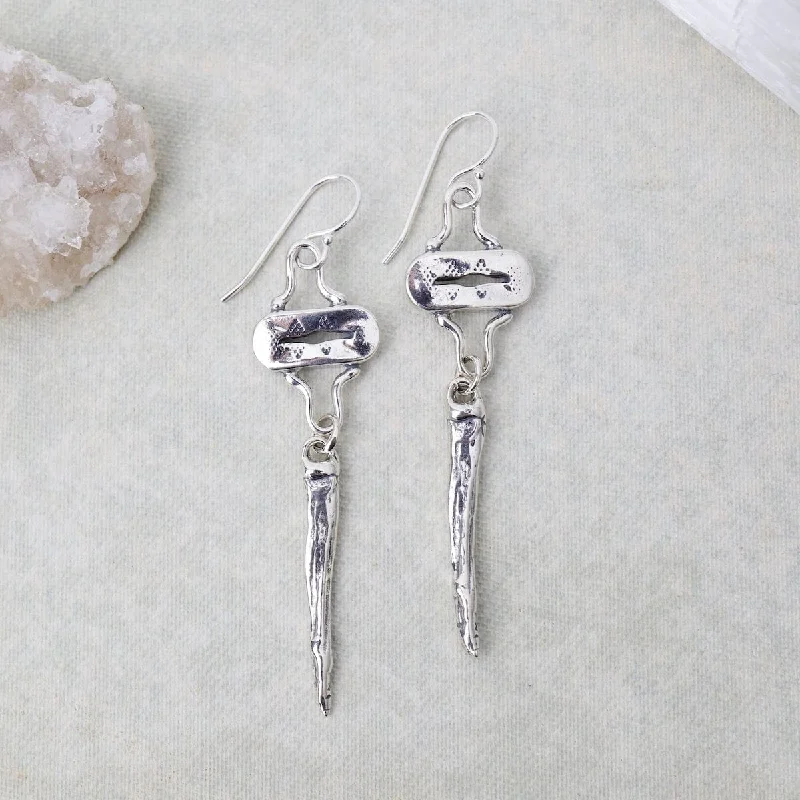 Sterling Silver Element with Icicle Drop Earrings