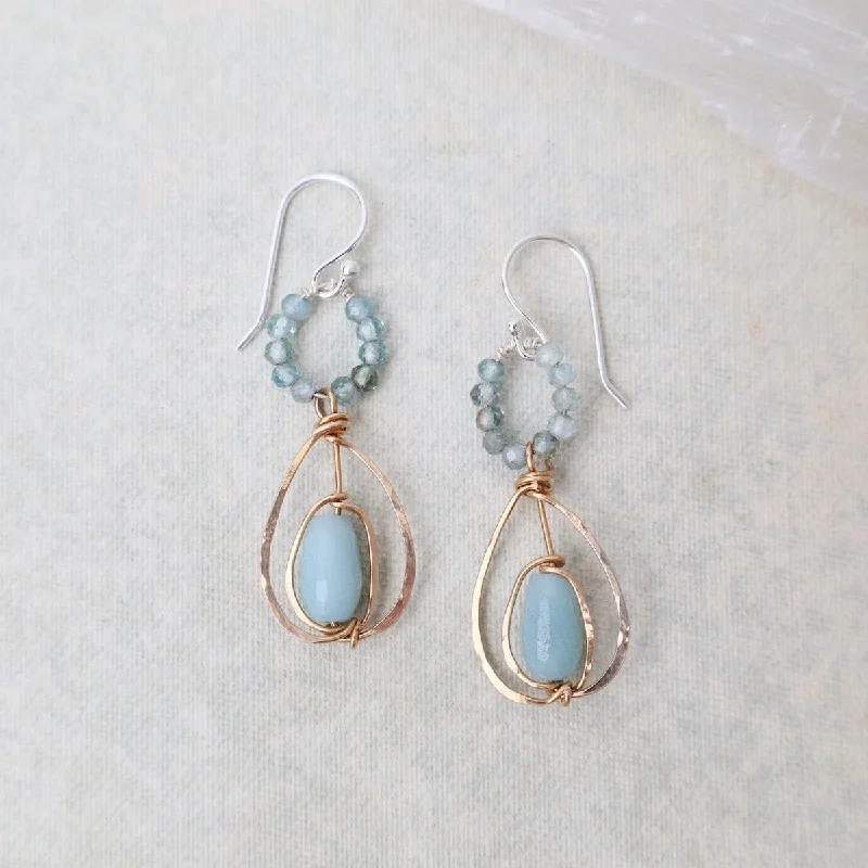 Amazonite Double Swing Drop Earrings