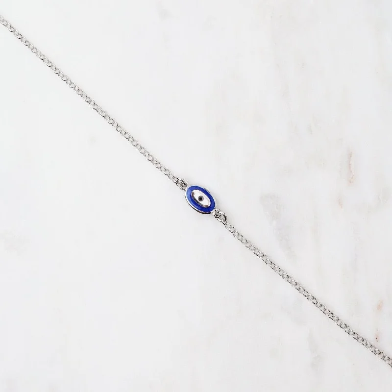 Evil Eye Dainty Bracelet - Silver