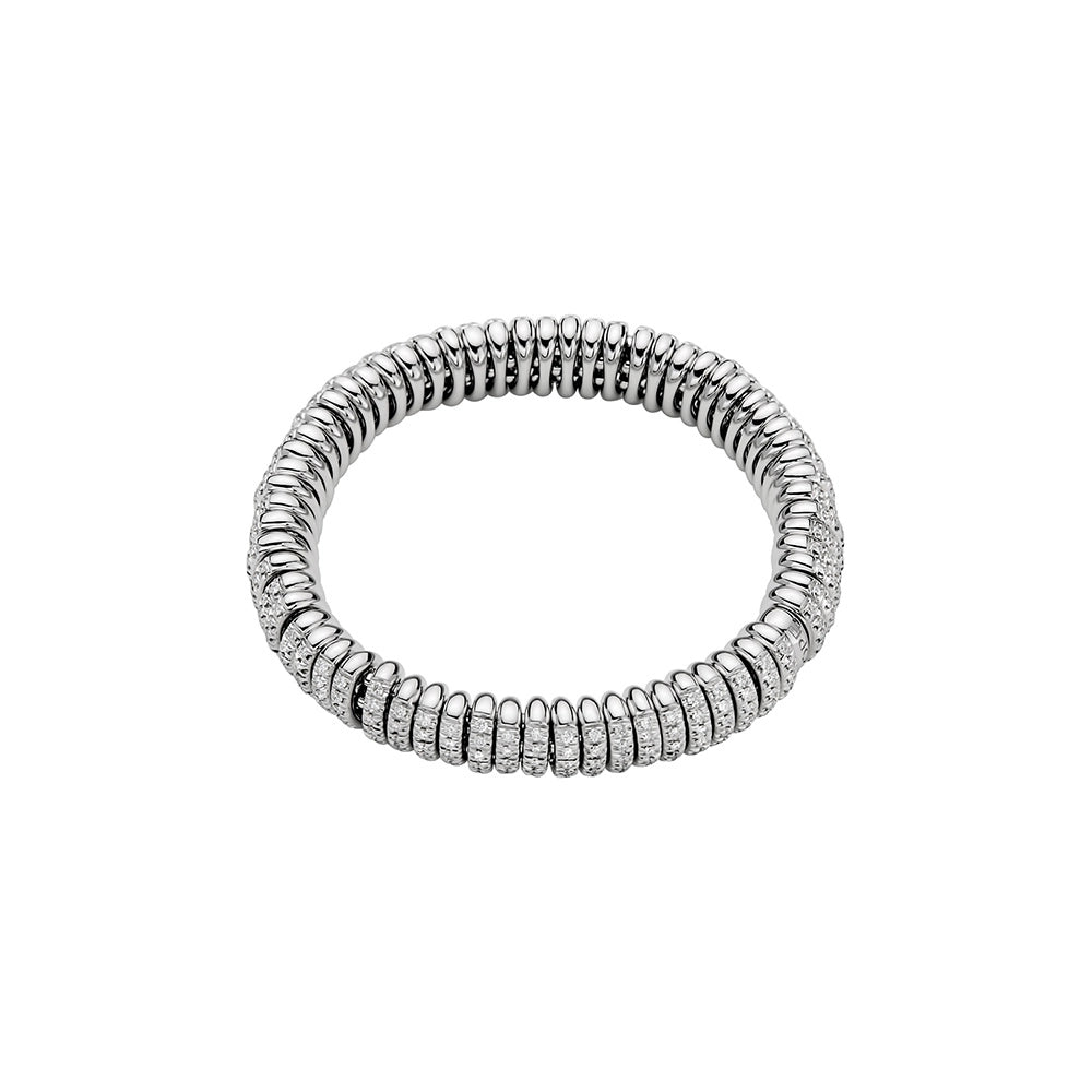 Fope 18K White Gold Vendome Collection Diamond Bracelet, Medium Size