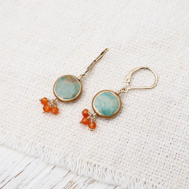 Wrapped Turquoise Drop Earrings