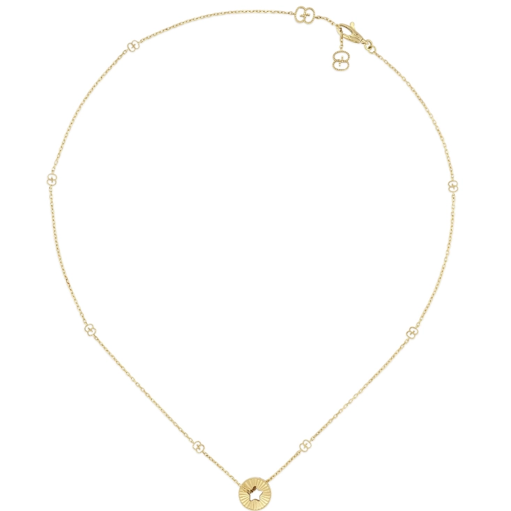 Gucci 18K Yellow Gold Icon Star Necklace, 16.5 inch